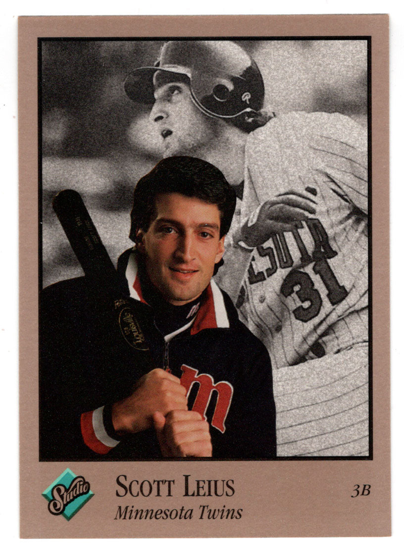 Scott Leius - Minnesota Twins (MLB Baseball Card) 1992 Leaf Studio # 206 Mint