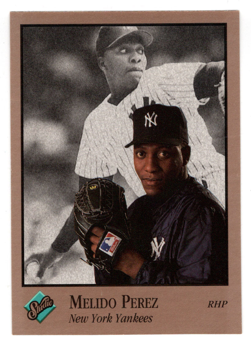 Melido Perez - New York Yankees (MLB Baseball Card) 1992 Leaf Studio # 218 Mint