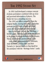 Load image into Gallery viewer, Studio History and Title Card (MLB Baseball Card) 1992 Leaf Studio # 264 Mint
