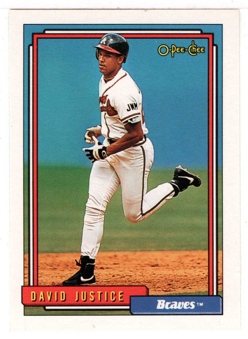 David Justice - Atlanta Braves (MLB Baseball Card) 1992 O-Pee-Chee # 80 Mint