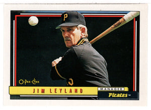 Jim Leyland - Pittsburgh Pirates (MLB Baseball Card) 1992 O-Pee-Chee # 141 Mint