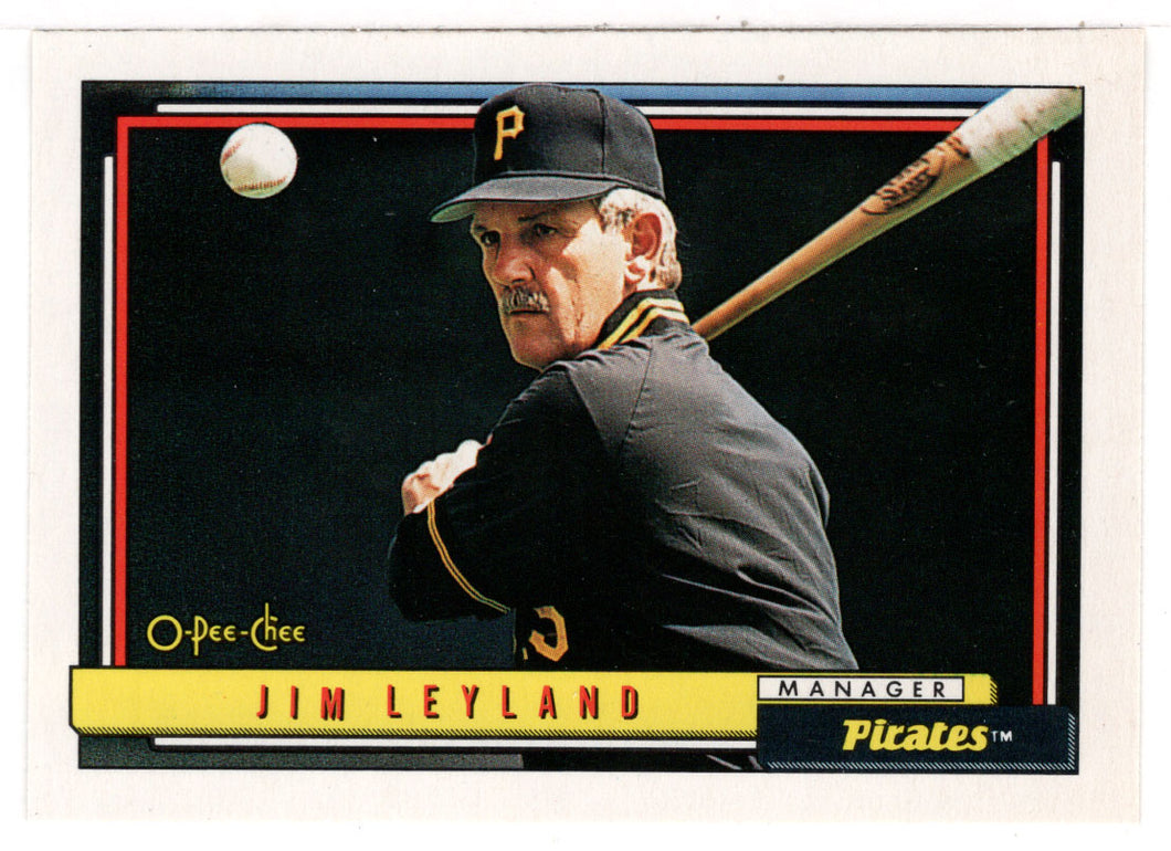 Jim Leyland - Pittsburgh Pirates (MLB Baseball Card) 1992 O-Pee-Chee # 141 Mint