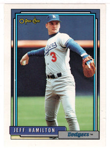 Jeff Hamilton - Los Angeles Dodgers (MLB Baseball Card) 1992 O-Pee-Chee # 151 Mint