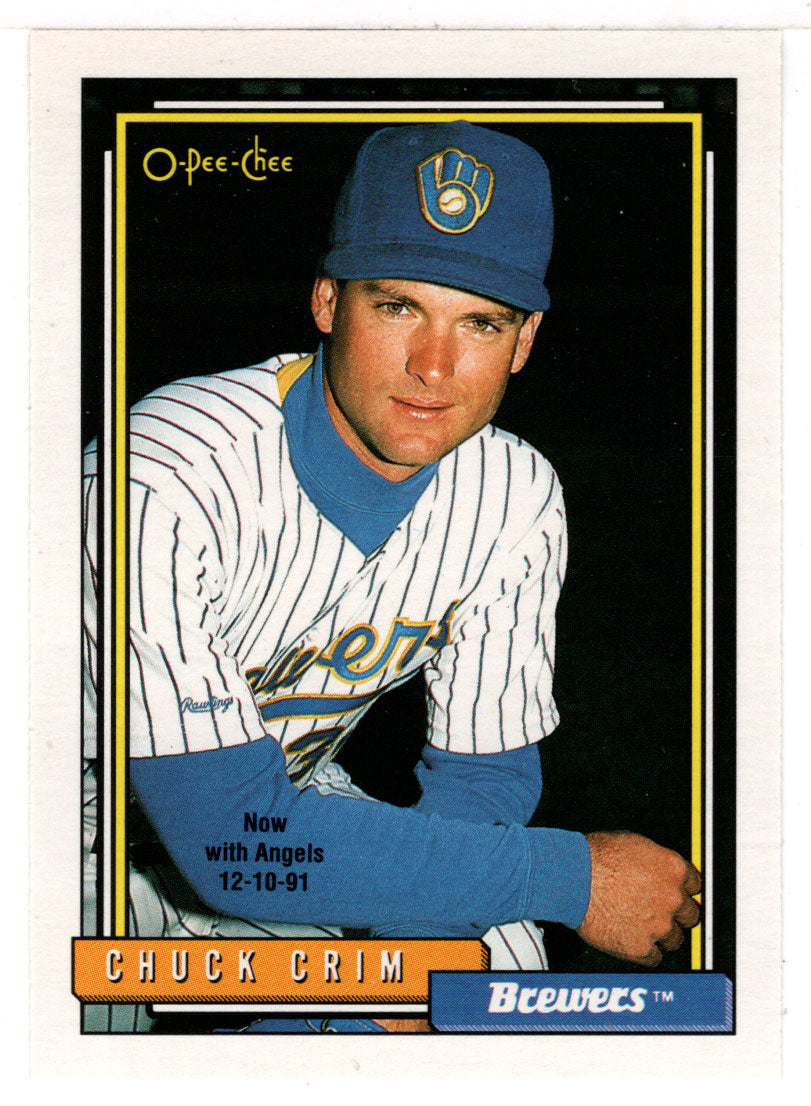 Chuck Crim - California Angels (MLB Baseball Card) 1992 O-Pee-Chee # 169 Mint