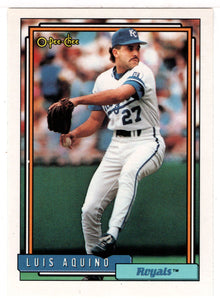 Luis Aquino - Kansas City Royals (MLB Baseball Card) 1992 O-Pee-Chee # 412 Mint