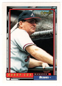 Bobby Cox - Atlanta Braves (MLB Baseball Card) 1992 O-Pee-Chee # 489 Mint