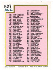 Checklist # 4 (MLB Baseball Card) 1992 O-Pee-Chee # 527 Mint