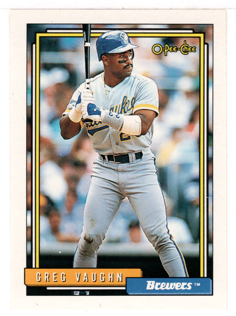 Greg Vaughn - Milwaukee Brewers (MLB Baseball Card) 1992 O-Pee-Chee # 572 Mint