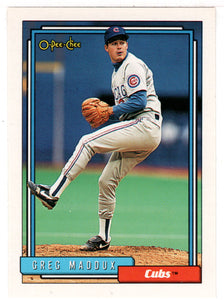 Greg Maddux - Chicago Cubs (MLB Baseball Card) 1992 O-Pee-Chee # 580 Mint