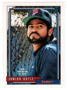 Junior Ortiz - Cleveland Indians (MLB Baseball Card) 1992 O-Pee-Chee # 617 Mint