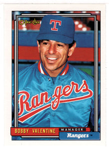 Bobby Valentine - Texas Rangers (MLB Baseball Card) 1992 O-Pee-Chee # 789 Mint