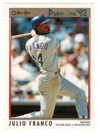 Julio Franco - Texas Rangers (MLB Baseball Card) 1992 O-Pee-Chee Premier # 15 Mint