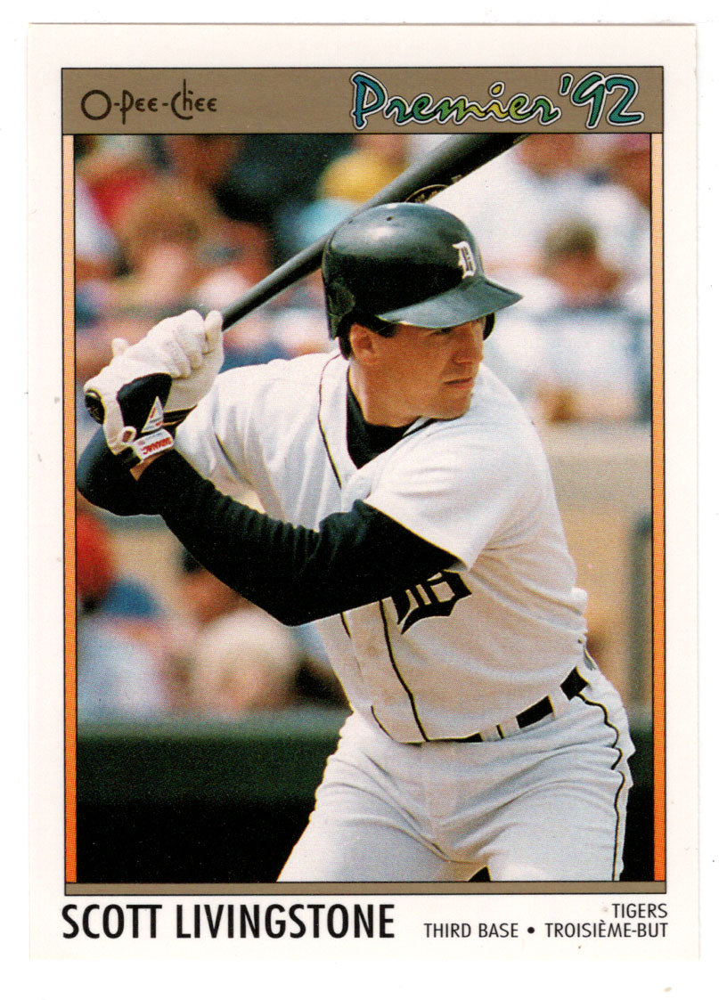 Scott Livingstone - Detroit Tigers (MLB Baseball Card) 1992 O-Pee-Chee Premier # 56 Mint