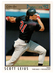 Scott Leius - Minnesota Twins (MLB Baseball Card) 1992 O-Pee-Chee Premier # 118 Mint