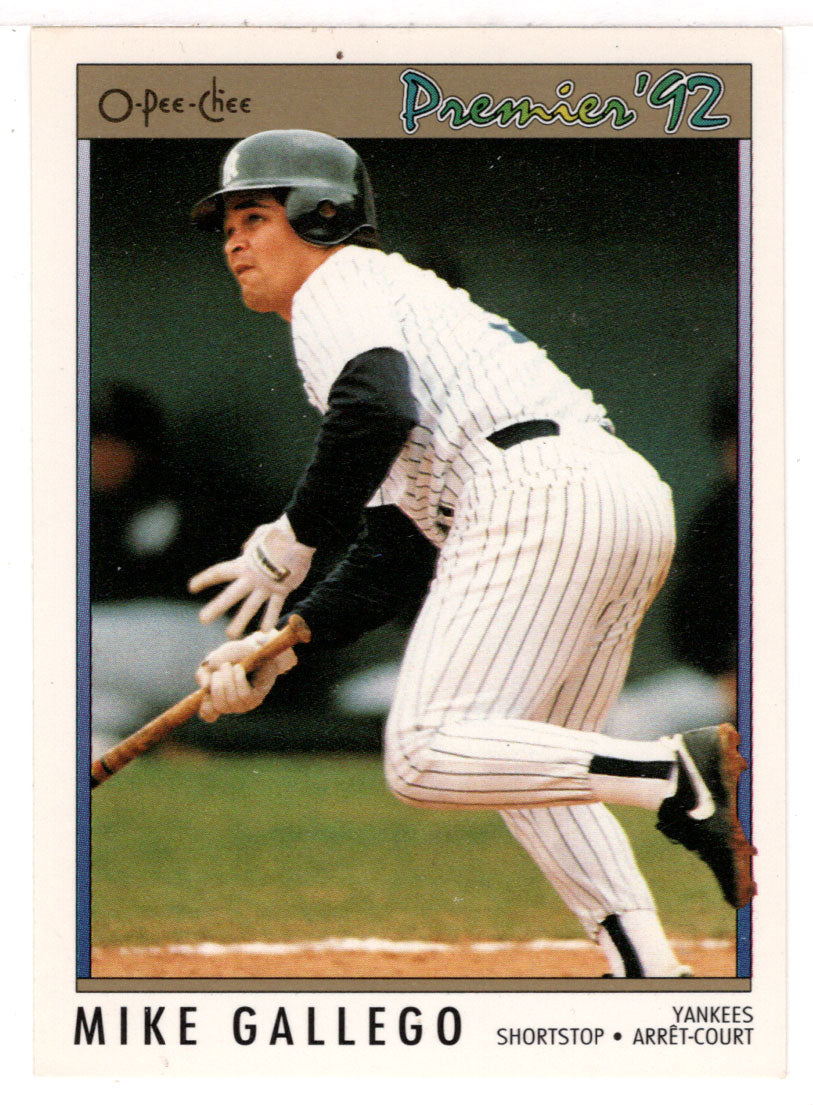 Mike Gallego - New York Yankees (MLB Baseball Card) 1992 O-Pee-Chee Premier # 131 Mint