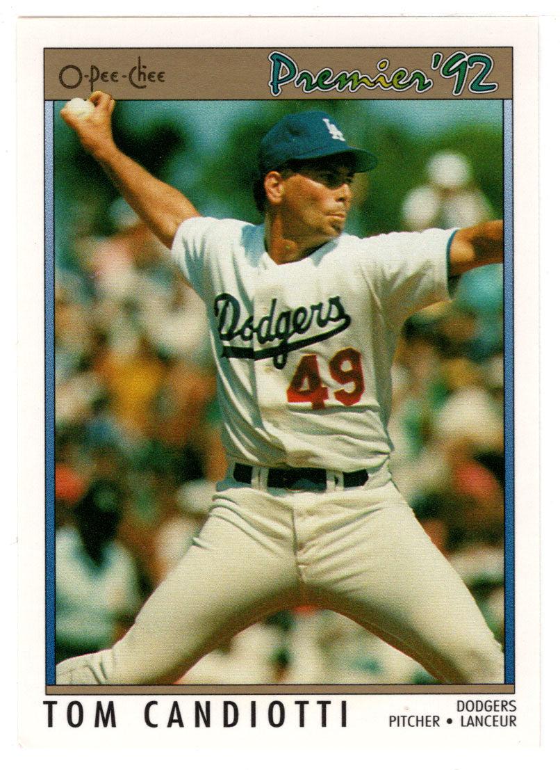 Tom Candiotti - Los Angeles Dodgers (MLB Baseball Card) 1992 O-Pee-Chee Premier # 142 Mint