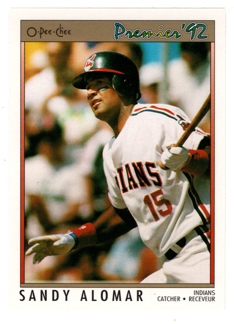 Sandy Alomar Jr. - Cleveland Indians (MLB Baseball Card) 1992 O-Pee-Chee Premier # 164 Mint