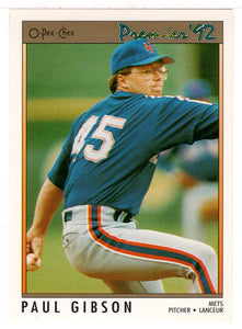 Paul Gibson - New York Mets (MLB Baseball Card) 1992 O-Pee-Chee Premier # 174 Mint
