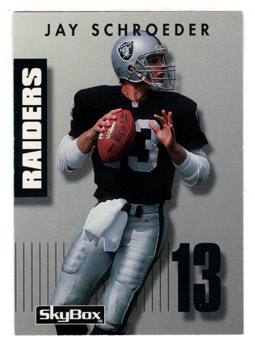 Jay Schroeder - Los Angeles Raiders (NFL Football Card) 1992 Skybox Prime Time # 111 Mint