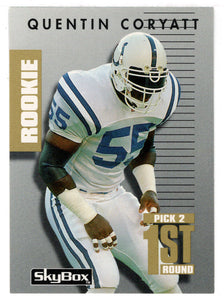Quentin Coryatt RC - Indianapolis Colts (NFL Football Card) 1992 Skybox Prime Time # 114 Mint