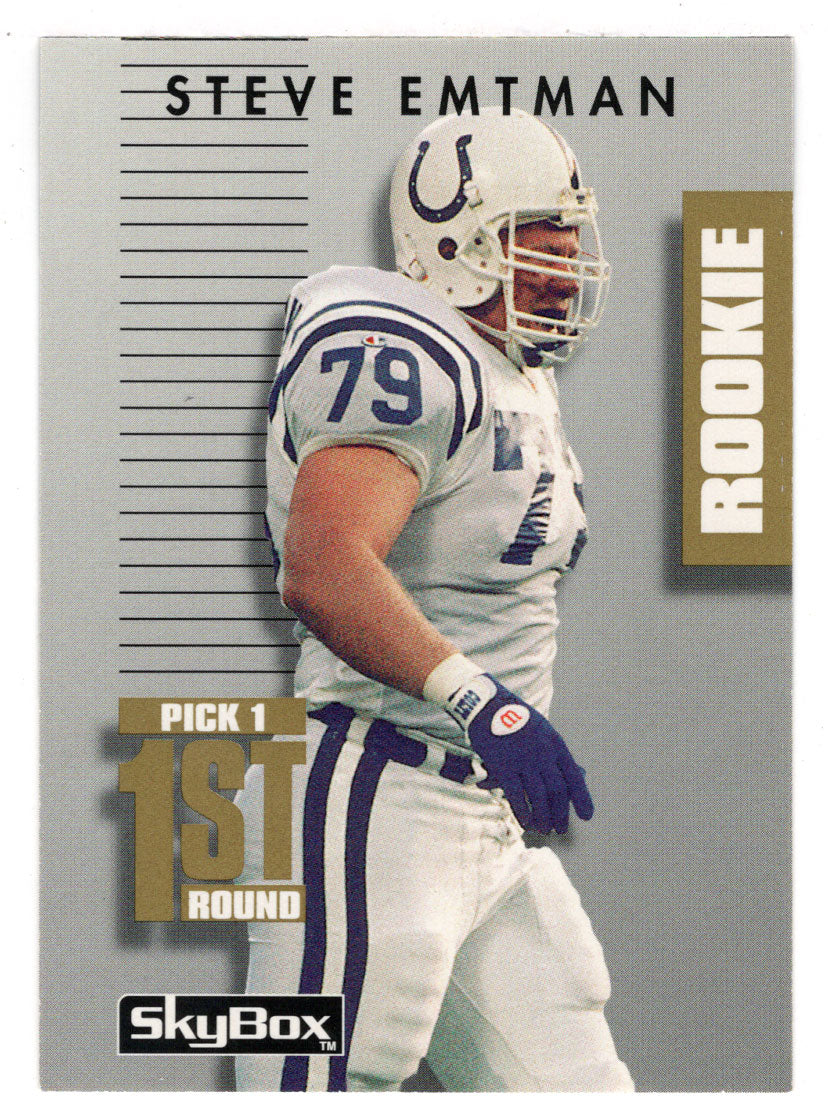 Steve Emtman RC - Indianapolis Colts (NFL Football Card) 1992 Skybox Prime Time # 156 Mint