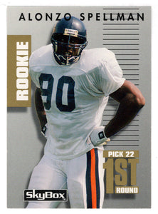 Alonzo Spellman RC - Chicago Bears (NFL Football Card) 1992 Skybox Prime Time # 160 Mint