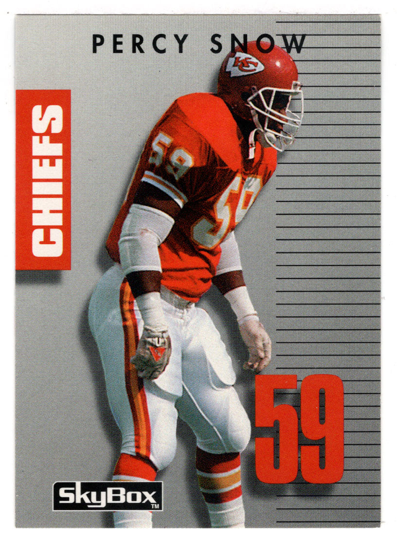 Percy Snow - Kansas City Chiefs (NFL Football Card) 1992 Skybox Prime Time # 208 Mint