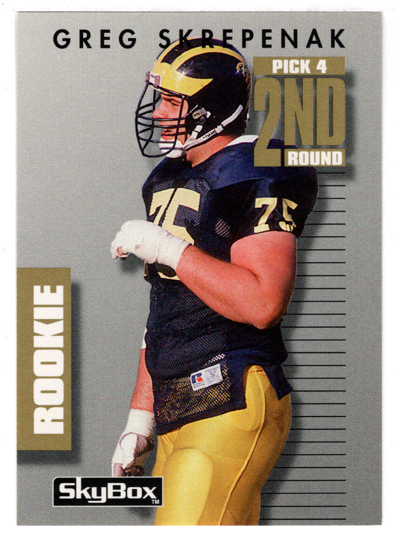 Greg Skrepenak RC - Los Angeles Raiders (NFL Football Card) 1992 Skybox Prime Time # 239 Mint