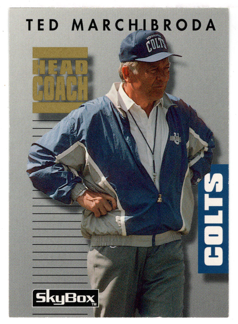 Ted Marchibroda - Indianapolis Colts (NFL Football Card) 1992 Skybox Prime Time # 248 Mint