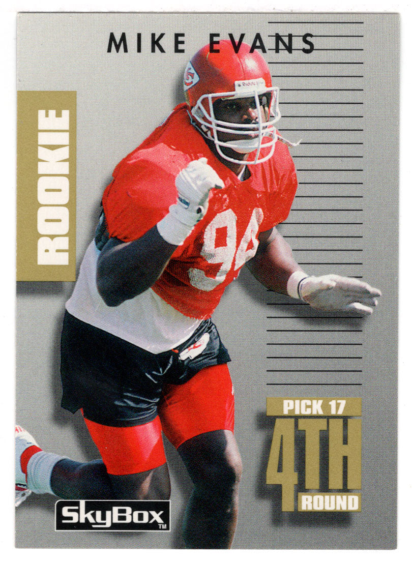 Mike Evans RC - Kansas City Chiefs (NFL Football Card) 1992 Skybox Prime Time # 263 Mint