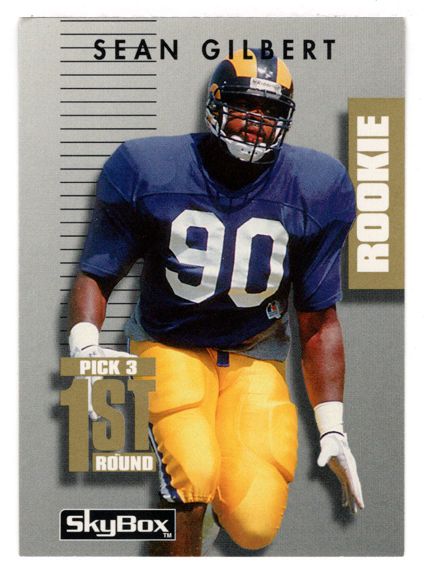 Sean Gilbert RC - Los Angeles Rams (NFL Football Card) 1992 Skybox Prime Time # 268 Mint