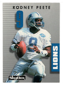 Rodney Peete - Detroit Lions (NFL Football Card) 1992 Skybox Prime Time # 303 Mint