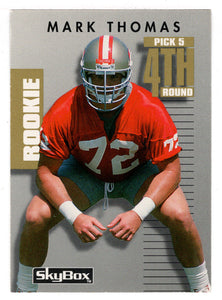 Mark Thomas RC - San Francisco 49ers (NFL Football Card) 1992 Skybox Prime Time # 319 Mint