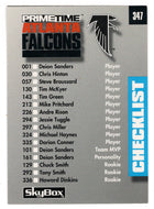 Atlanta Falcons - Buffalo Bills - Checklist (NFL Football Card) 1992 Skybox Prime Time # 347 Mint