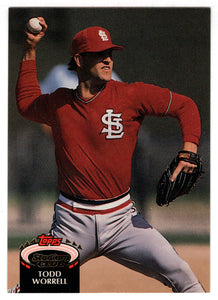 Todd Worrell - St. Louis Cardinals (MLB Baseball Card) 1992 Topps Stadium Club # 703 Mint