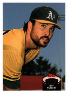 Jeff Parrett - Oakland Athletics (MLB Baseball Card) 1992 Topps Stadium Club # 834 Mint