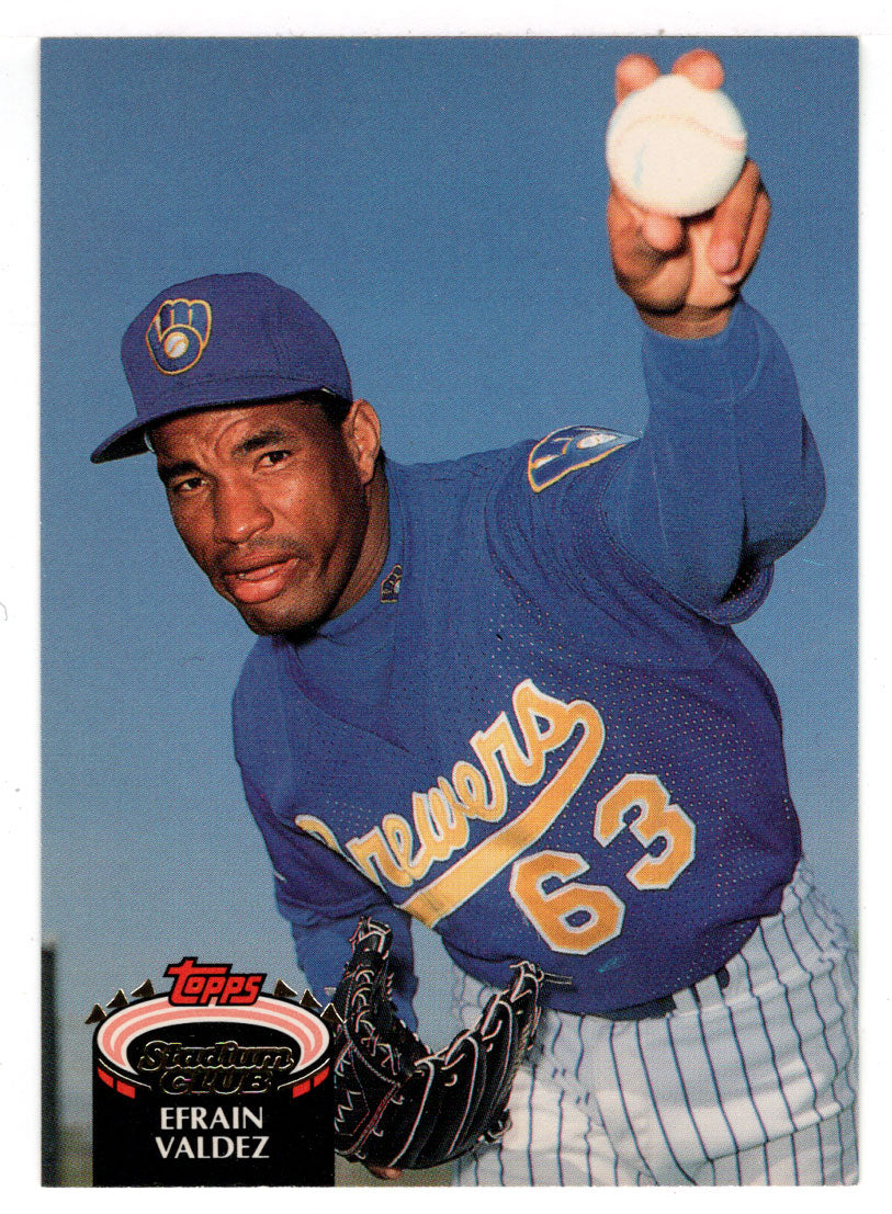 Efrain Valdez - Milwaukee Brewers (MLB Baseball Card) 1992 Topps Stadium Club # 838 Mint