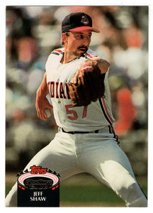 Jeff Shaw - Cleveland Indians (MLB Baseball Card) 1992 Topps Stadium Club # 843 Mint