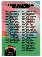 Checklist # 7 (# 601 - # 700) (MLB Baseball Card) 1992 Topps Stadium Club # 898 Mint