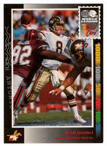 Brad Goebel - San Antonio Riders (WLAF Football Card) 1992 Wild Card WLAF World League # 23 Mint