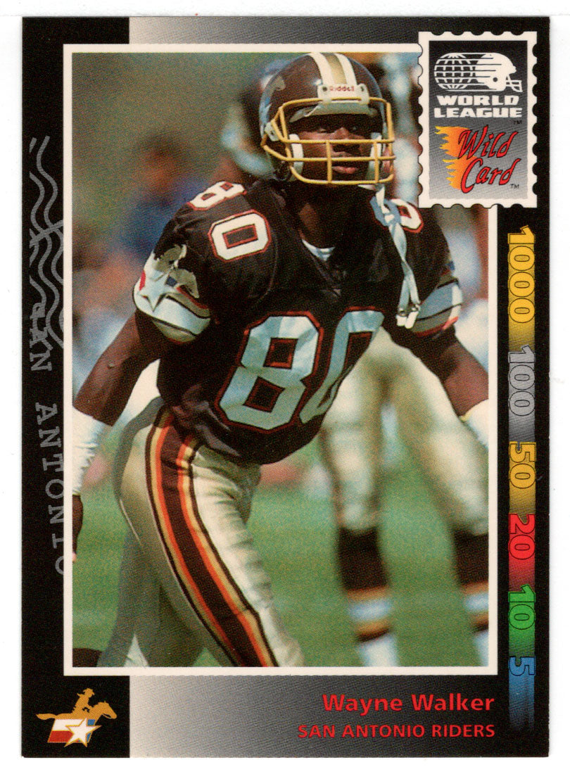 Wayne Walker - San Antonio Riders (WLAF Football Card) 1992 Wild