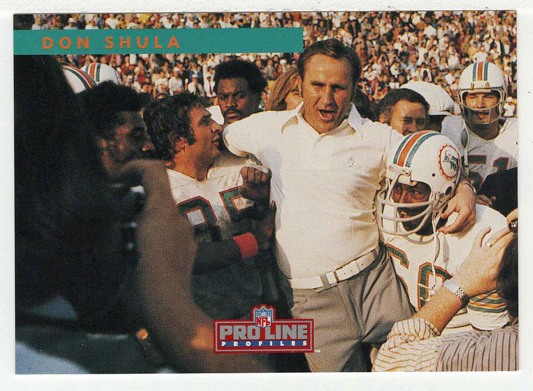 Don Shula - Miami Dolphins - Coach (NFL Football Card) 1992 Pro Line Profiles # 118 Mint