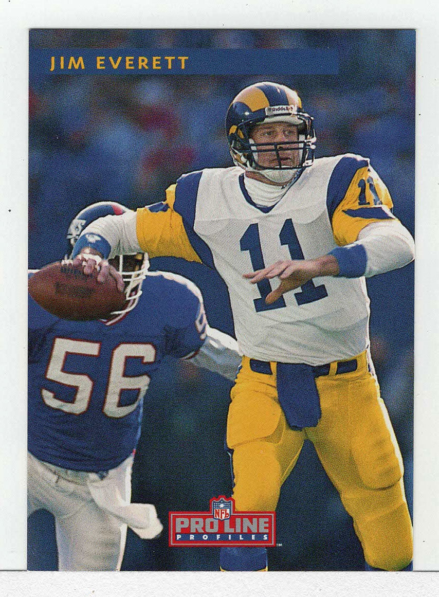 Jim Everett - Los Angeles Rams (NFL Football Card) 1992 Pro Line Profiles # 244 Mint