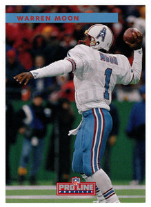 Warren Moon - Houston Oilers (NFL Football Card) 1992 Pro Line Profiles # 442 Mint
