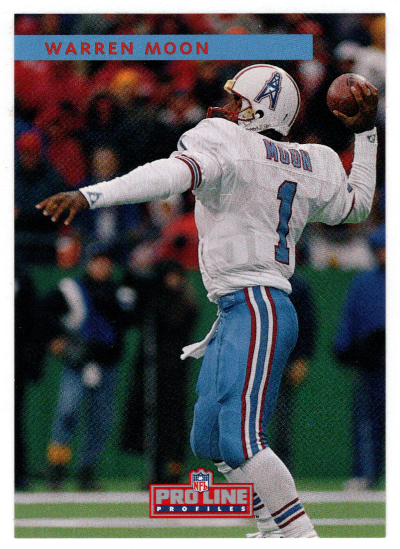 Warren Moon - Houston Oilers (NFL Football Card) 1992 Pro Line Profiles # 442 Mint