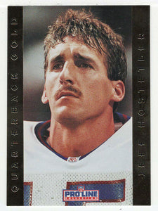 Jeff Hostetler - New York Giants - Quarterback Gold (NFL Football Card) 1992 Pro Line Portraits # 9 Mint