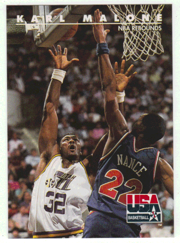 Karl Malone (NBA Basketball Card) 1992 Skybox USA # 54 Mint