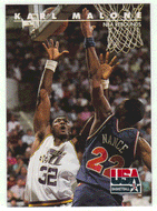 Karl Malone (NBA Basketball Card) 1992 Skybox USA # 54 Mint