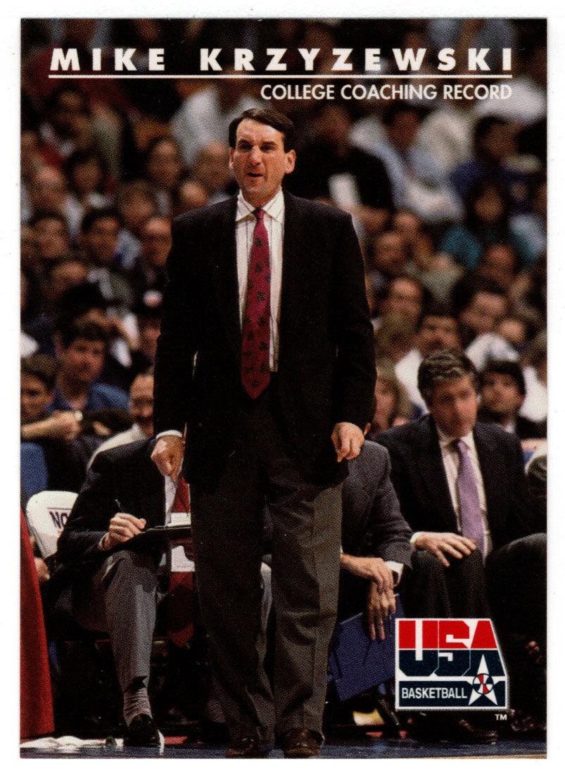 Mike Krzyzewski - Coach (NBA Basketball Card) 1992 Skybox USA # 96 Mint