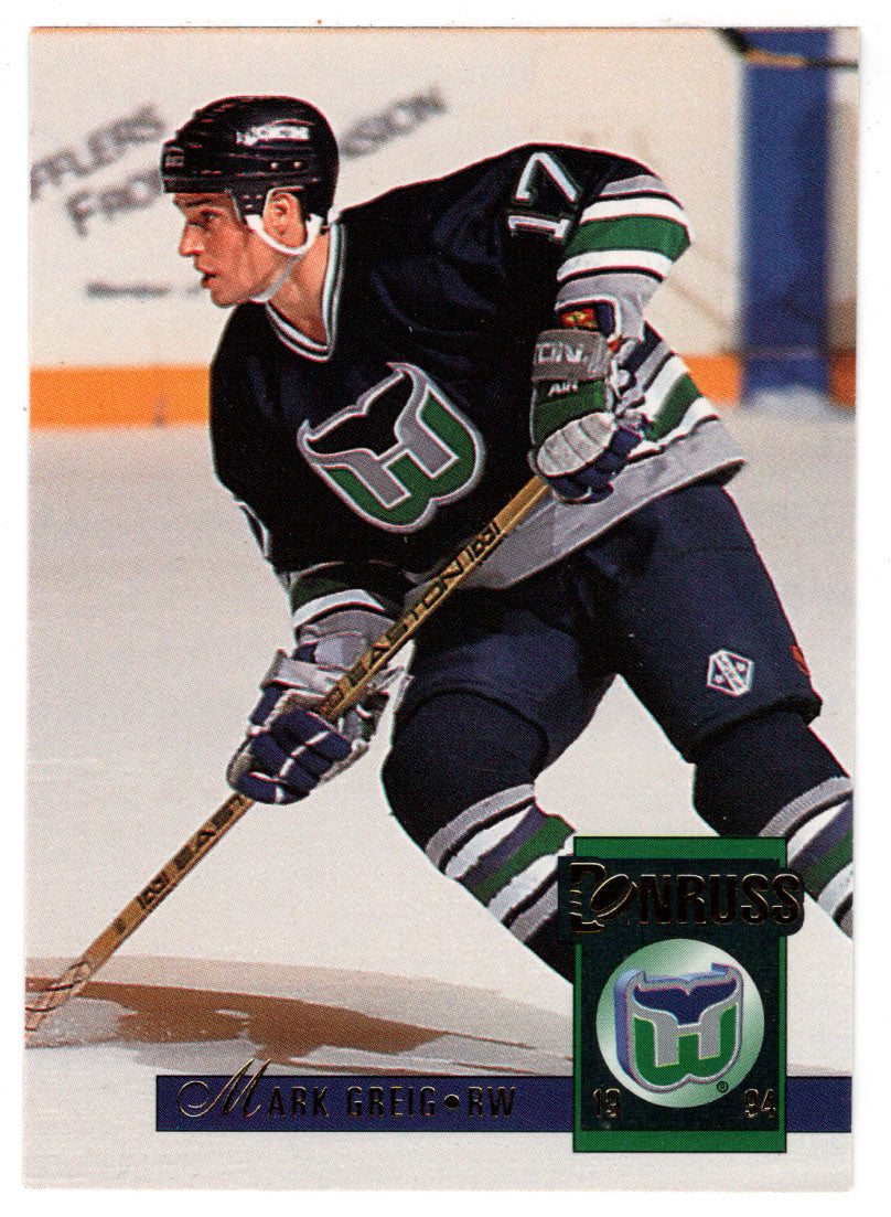 Mark Greig - Hartford Whalers (NHL Hockey Card) 1993-94 Donruss # 137 Mint